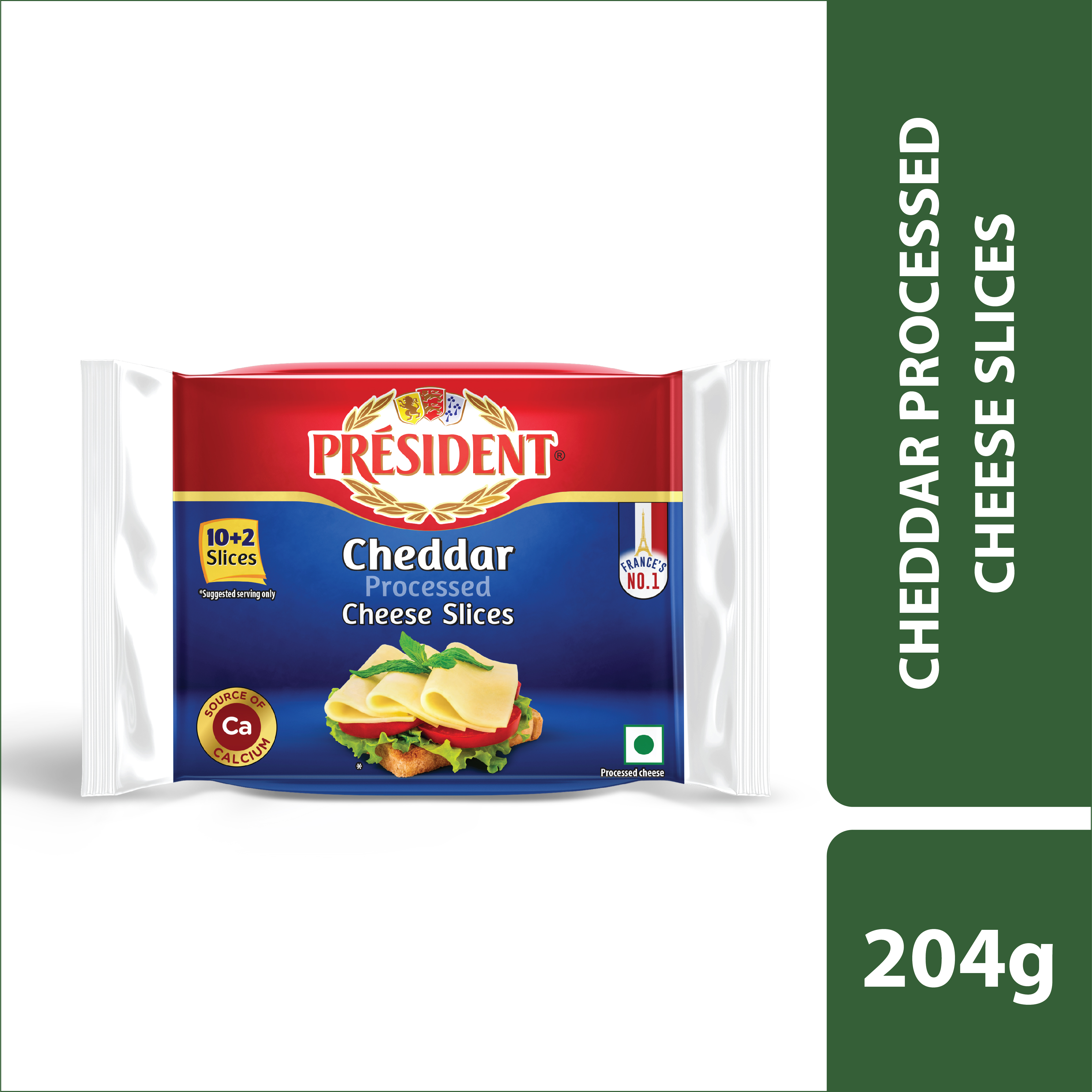 204G Cheddar Processed Cheese Slices 204G Cheddar Processed Cheese Slices